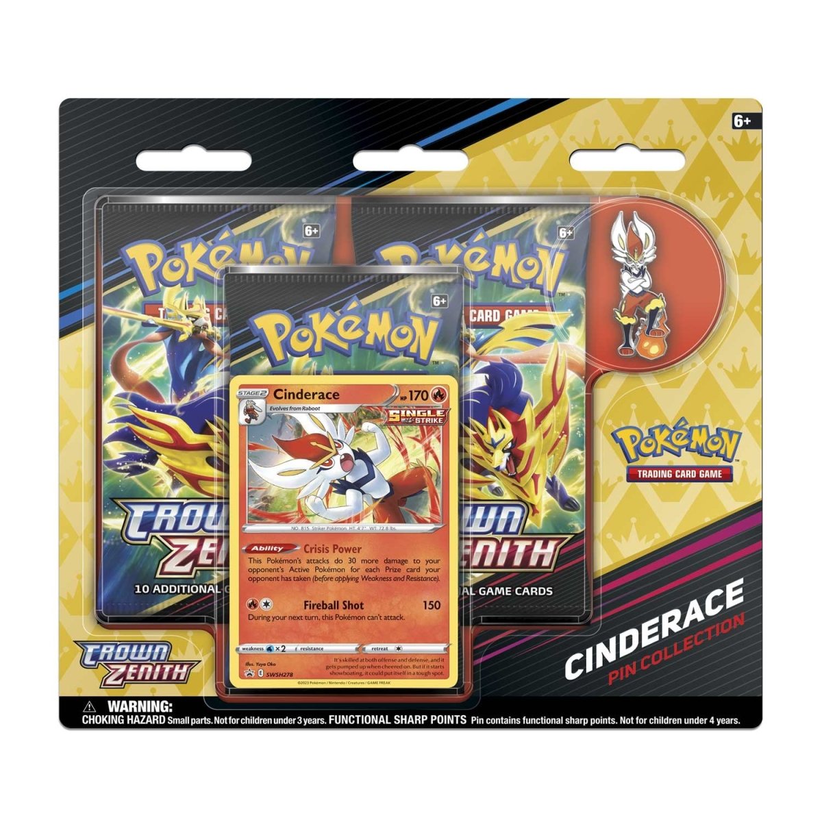 Pokémon TCG: Crown Zenith & Pin Collection - Cinderace
