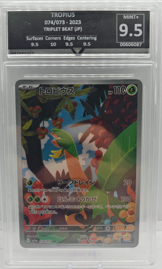 Tropius 074/073 Triplet Beat Art Rare Holo Japanese  GetGraded 9.5